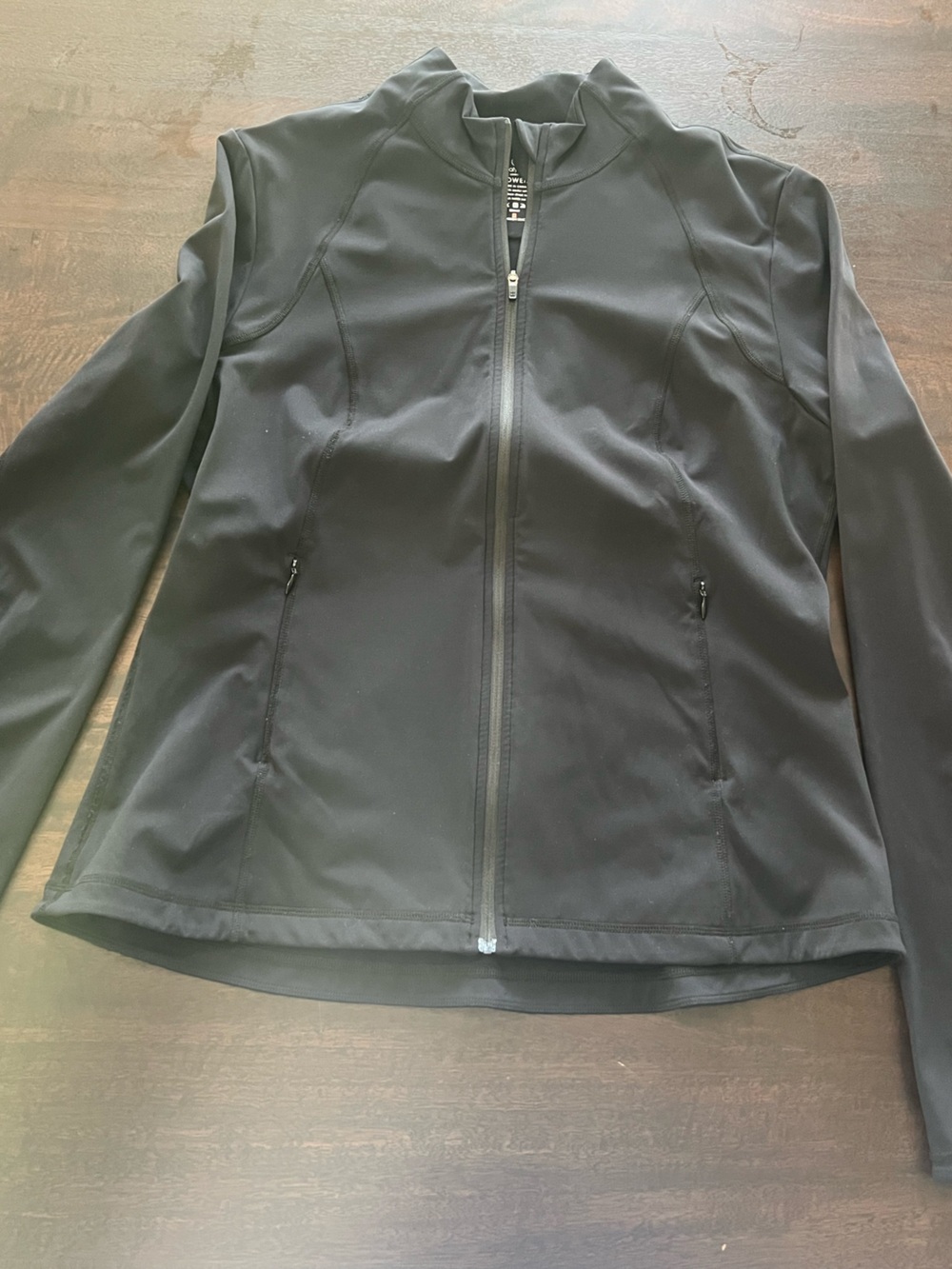 Sweaty Betty Power Black Full Zip Workout Jacket Zipper Pockets XXL